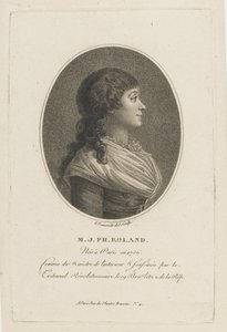 マダムローランドの肖像1754-1793、c。 1800。 作： Francois Bonneville