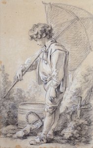 網を持つ少年 作： François Boucher