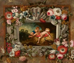 花で縁取られた夏の寓意 作： François Boucher