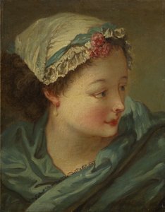 若い女性の頭 作： François Boucher