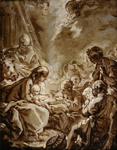 La Lumiere du Monde（油彩・紙・パネル） 作： François Boucher
