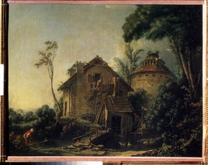 ""Le moulin a vent" (風車) フランソワ・ブーシェ作 (1703-1770) 1752年 モスクワ・プーシキン美術館 作： François Boucher