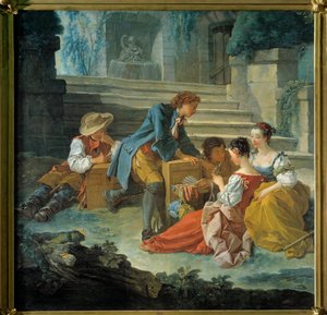 Le petit peddler フランソワ・ブーシェ（1703-1770）の絵画。1735-1740年 個人蔵 作： François Boucher