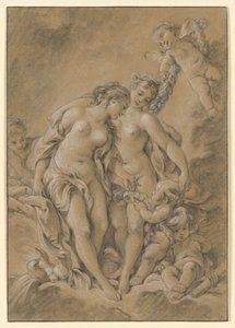 ニンフとキューピッド 作： François Boucher