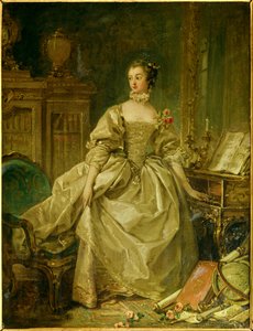 ポンパドゥール侯爵夫人ジャンヌ・アントワネット・ポワソンの全身像（ポンパドゥール夫人 作： François Boucher