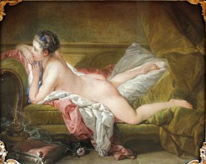横たわる少女 作： François Boucher
