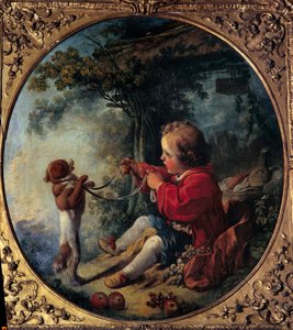 科学者の犬 フランソワ・ブーシェ（1703-1770）作 18世紀 Choletn Museum of Art and History 作： François Boucher