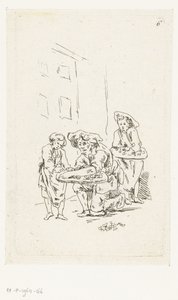 2人の路上販売業者 作： François Boucher