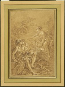 ヴィーナス、ヴァルカンにエネアスのために武器を作るよう命じる 作： François Boucher