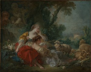 二人の羊飼いの少女 作： François Boucher