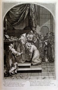 フランソワ・ショーボーによる1680年のエングレーヴィング「シャルトルー修道会の創設者である聖ブルーノの生涯 作： Francois Chauveau