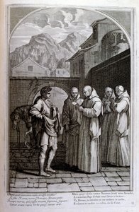 フランソワ・ショーボーによる1680年のエングレーヴィング「シャルトルー修道会の創設者である聖ブルーノの生涯 作： Francois Chauveau