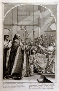 フランソワ・ショーボーによる1680年のエングレーヴィング「シャルトルー修道会の創設者である聖ブルーノの生涯 作： Francois Chauveau