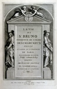 フランソワ・ショーボーによる1680年のエングレーヴィング「シャルトルー修道会の創設者である聖ブルーノの生涯 作： Francois Chauveau