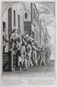 1660年、パリで制作された「シャルトル騎士団の創設者、聖ブルーノの生涯」からの挿絵。Eustache Le Sueurの絵画とFran Sois Chauveauのエングレービングによる ©UIG/Leemage 作： Francois Chauveau