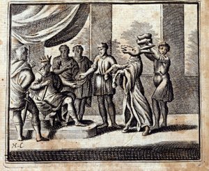 The Charlatan」です。ジャン・ド・ラ・フォンテーヌ（1621-95）の寓話集。フランソワ・ショーボー（1613-1676）によるイラスト。1728年の版。 作： Francois Chauveau