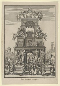 ピレネー条約の後、マザラン枢機卿に敬意を表して建てられた凱旋門。 1664-5。 作： Francois Chauveau
