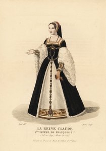 フランシス1世の最初の妻、クロード王妃 作： François Clouet
