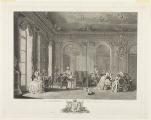 応接間での集会 作： Francois Dequevauviller