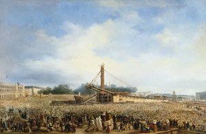 コンコルド広場でのルクソール・オベリスクの建立（10月25日 作： Francois Dubois