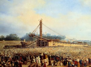 ルクソールのオベリスクの建立 コンコルド広場（10月25日 作： Francois Dubois