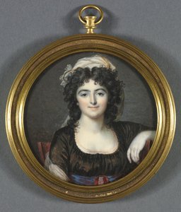 茶色のドレスを着た女性の肖像、1795年。 作： Francois Dumont