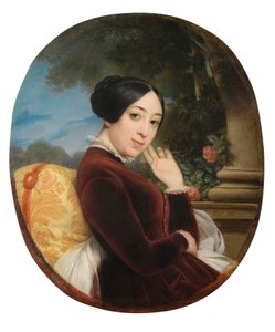 歌手兼作曲家のポーリン・ヴィアルドの肖像 1821-1910, 1844. 作： Francois Edouard Picot