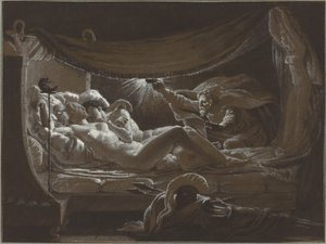 金星と火星を発見するバルカン 作： Francois Edouard Picot