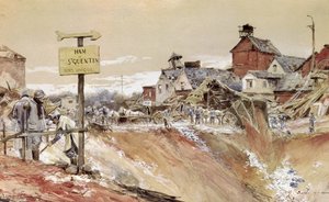 ハム・サン・カンタンのクレーター 作： Francois Flameng