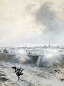 「ルイ13世の下でのアラス包囲戦」、30年戦争、1640年、19世紀後半、20世紀初頭 作： Francois Flameng