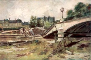 フランス、アイヌの橋、1915年、1926年。 作： Francois Flameng