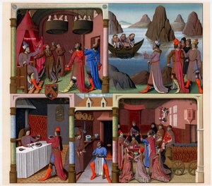 セルギウス・オラタと他のローマ人、1473-1480。 作： Francois Fouquet
