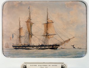 アーブルの捕鯨船 作： Francois Geoffroy Roux