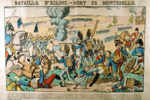 エスリングの戦い-モンテベロの死、1809年5月21日、c1835 作： Francois Georgin