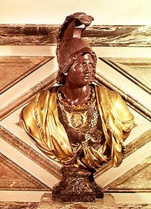 アレクサンダー大王の胸像（紀元前356～323年） 1684年（大理石・ブロンズ 作： Francois Girardon