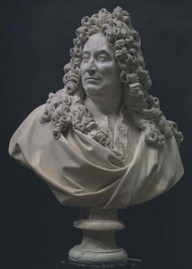 ニコラ・ボワロー(1636-1711)の肖像胸像(大理石) 作： Francois Girardon