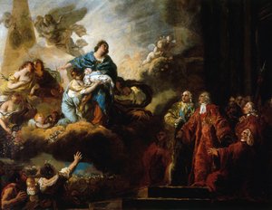 王太子の誕生 1781年8月22日 作： Francois Guillaume Menageot
