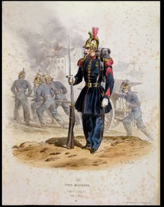 パリの消防士（消防士）1860 作： Francois Hippolyte Lalaisse