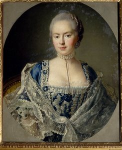 ダリア・ペトロヴナ・サルティコフ王女の肖像画（旧姓チェルニシェワ） 作： Francois Hubert Drouais