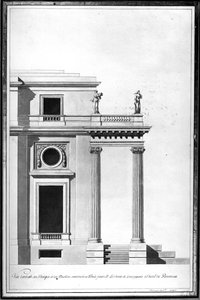 ホテル・デ・ブランカスのバス・ハウスのデザイン、1760年頃（図面 作： Francois Joseph Belanger