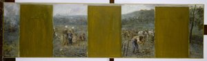 ノジェン＝シュル＝マルヌ市庁舎のスケッチ：田園風景 作： Francois Lafon