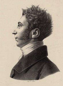 フランツ ザビエル ヴォルフガング モーツァルト 1791-1844、1820 年代の肖像。 作： Francois Le Villain