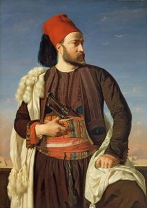 エジプト軍の制服を着たルコントデフロリスの肖像画、1840年 作： Francois Leon Benouville