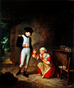 ナポレオン、1805年8月4日、ブリエンヌ郊外の農民を訪問 作： Francois Leroy de Liancourt