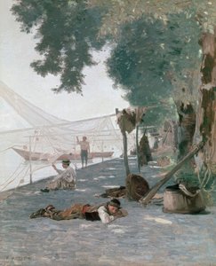 網と漁師 作： Francois Louis David Bocion