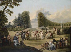 チボリ公園のボール、パリ、1799 作： Francois Louis Joseph Watteau