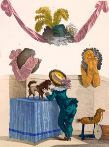 デュパンが刻印した帽子のデザイン、「Galeries des Modes et Costumes Francais」、プレート1325
