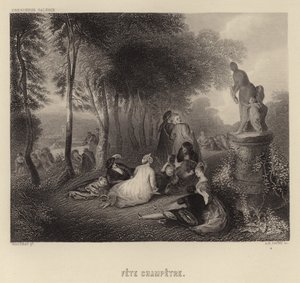 フィールドパーティー 作： Francois Louis Joseph Watteau