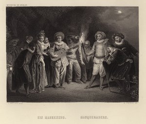マスカレーダー 作： Francois Louis Joseph Watteau