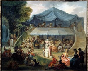コリゼのパーティーフランソワ・ルイ・ジョセフ・ワトー（1758-1823）の絵画